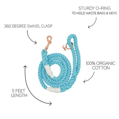 Show full view: Sassy Woof Rope Dog Leash, Seaside slide 5 of 6