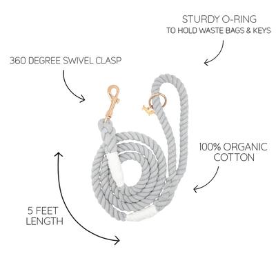 Show full view: Sassy Woof Rope Dog Leash, Serenity slide 5 of 6