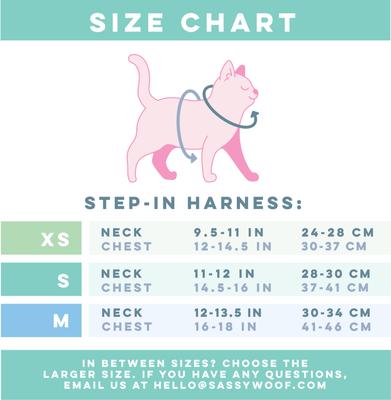 Show full view: Sassy Woof Smitten Kittens Cat Harness, Medium slide 5 of 6