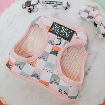 Show full view: Sassy Woof Smitten Kittens Cat Harness, Medium slide 3 of 6