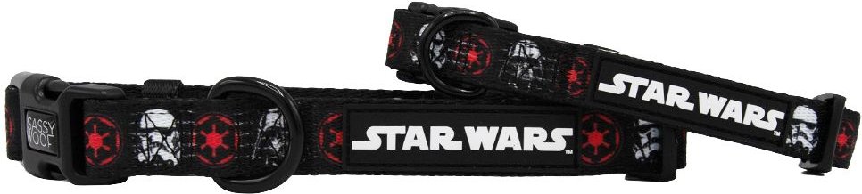 Sassy Woof STAR WARS The Dark Side Dog Collar, X-Small: 7 to 9.5-in neck, 1/2-in wide