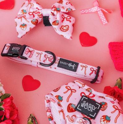 Show full view: Sassy Woof Sweet Treats Dog Collar, Pink, Large: 26-in neck, 1-in wide slide 3 of 6