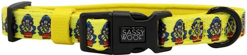 Show full view: Sassy Woof Wonder Woman Dog Collar, Yellow, Large: 16 to 26-in neck, .98-in wide slide 3 of 8