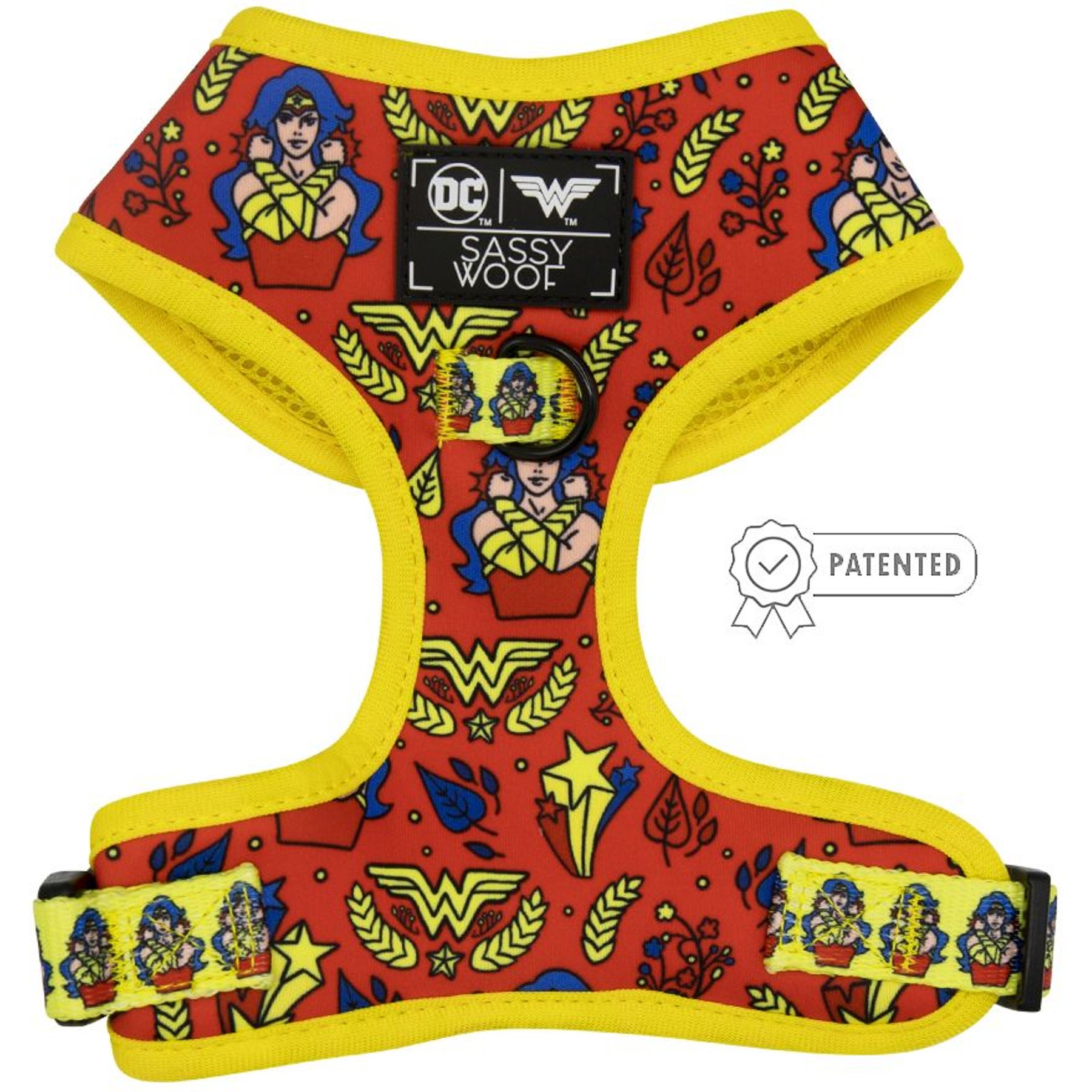 Sassy Woof Wonder Woman Dog Harness, Red, X-Small: 14 to 19-in chest