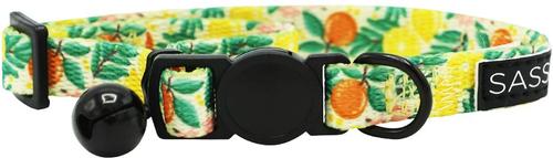 Show full view: Sassy Woof Zest Friends Cat Collar, Small: 5-in neck, 1/2-in width slide 3 of 6