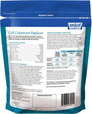 Show full view: Sav-A-Caf Colostrum Replacer 100, 350-g pouch slide 2 of 8