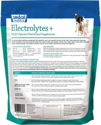 Show full view: Sav-A-Caf Electrolytes Plus Multi Species Supplement, 6-lb bag slide 2 of 7