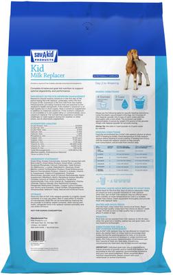 Show full view: Sav-A-Caf Sav-A-Kid Goat Milk Replacer, 25-lb bag slide 2 of 9