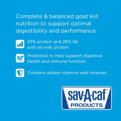 Show full view: Sav-A-Caf Sav-A-Kid Goat Milk Replacer, 25-lb bag slide 5 of 9