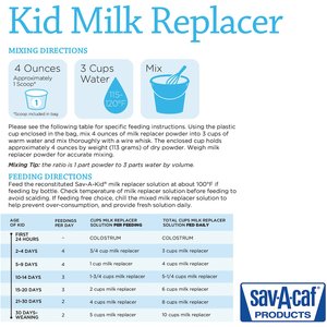 Sav-A-Caf Sav-A-Kid Goat Milk Replacer, 8-lb pouch