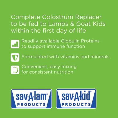 Show full view: Sav-A-Caf Sav-A-Lam Sav-A-Kid Lamb & Kid Colostrum Replacer, 10-oz pouch slide 6 of 8