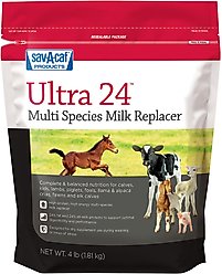 Sav-A-Caf Ultra 24 Multi Species Milk Replacer, 4-lb pouch