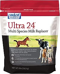 Sav-A-Caf Ultra 24 Multi Species Milk Replacer, 8-lb pouch