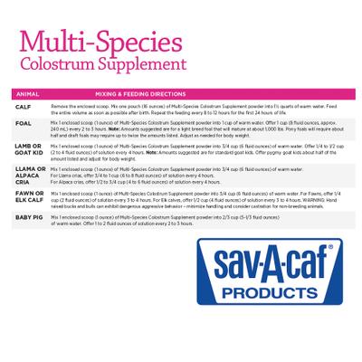 Show full view: Sav-A-Caf Ultra Start Multi Species Colostrum Supplement, 1-lb pouch slide 5 of 6