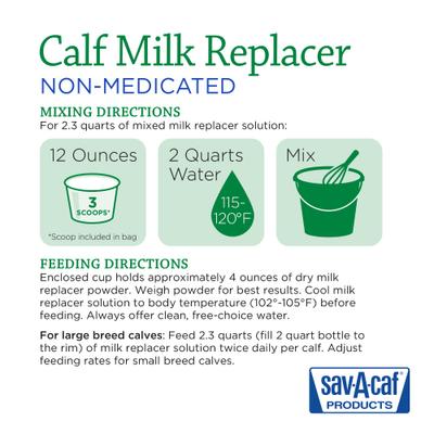 Show full view: Sav-A-Caf Value Calf Milk Replacer Cattle Supplement, 25-lb bag slide 4 of 5