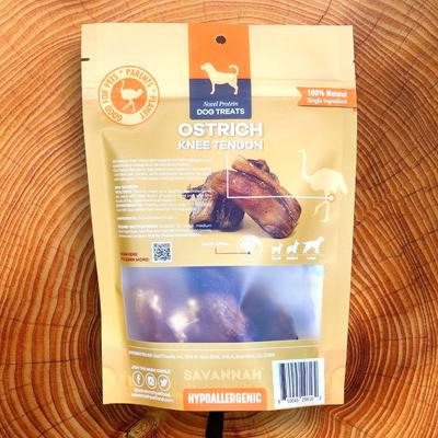 Show full view: Savannah Pet Food Chewy Ostrich Knee Tendon Dog Treats, 2 count slide 5 of 8