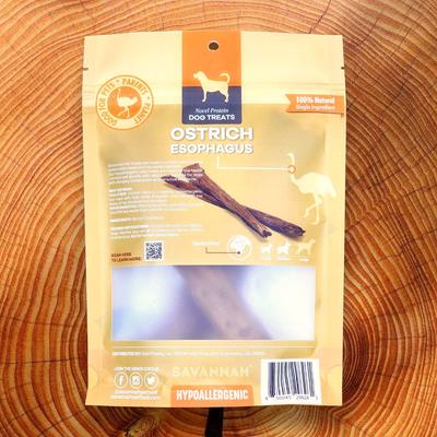 Show full view: Savannah Pet Food Crunchy Ostrich Esophagus Cuts Dog Treats, 3 count slide 5 of 9