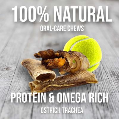 Show full view: Savannah Pet Food Crunchy Ostrich Trachea Cuts Dog Treats, 3 count slide 3 of 8