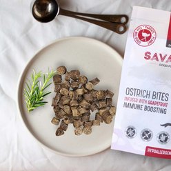 Savannah Pet Food Hypoallergenic Immune Boosting Grapefruit Ostrich Bites Dog Treats, 3-oz pouch slide 2 of 9