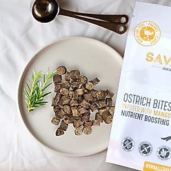 Savannah Pet Food Hypoallergenic Nutritious Mango Ostrich Bites Dog Treats, 3-oz pouch slide 2 of 9