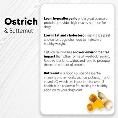 Show full view: Savannah Pet Food Hypoallergenic Ostrich Chips Nutritious Butternut Dog Treats, 2.5-oz pouch slide 6 of 10