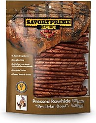 Savory Prime Beef Flavored Rawhide Twists Dog Treats, 5-in, 100 count