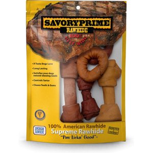 Savory Prime Large Assorted Flavored Bones Dog Chews, 1.5-lb bag