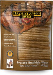 Savory Prime Natural Rawhide Twists Dog Treats, 5-in, 100 count