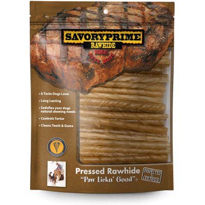 Savory Prime Savory Prime Natural 5-inch Rawhide Twists Dog Treats, 100 count