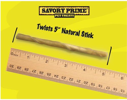 Show full view: Savory Prime Natural Rawhide Twists Dog Treats, 5-in, 100 count slide 4 of 8