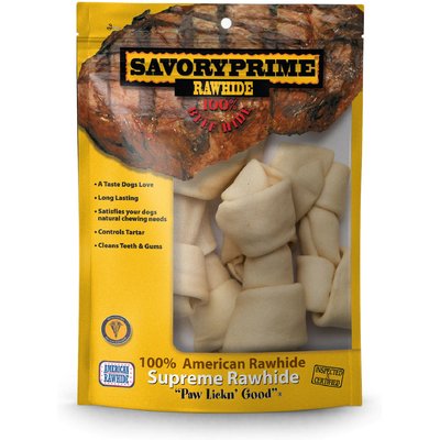 Savory Prime Savory Prime Rawhide Medium Bone 6-7" Dog Chews, 6 count
