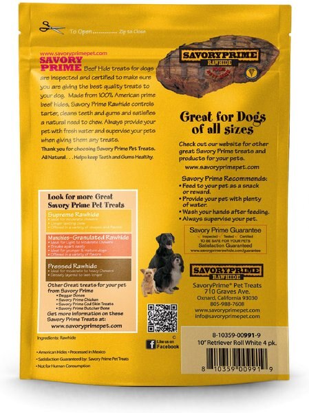 Savory Prime Mini Retriever Rolls Dog Chews