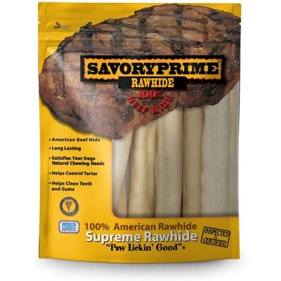 Savory Prime Savory Prime Supreme Rawhide Retriever Rolls 10" Dog Chews, 8 count