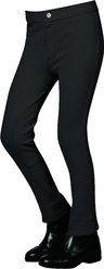 Saxon Children's Adjustable Waist Jodhpurs, Black, 12
