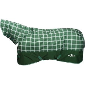 Saxon Defiant 1200D Combo Neck Heavy Horse Turnout, Hunter Green/Plaid, 75-in