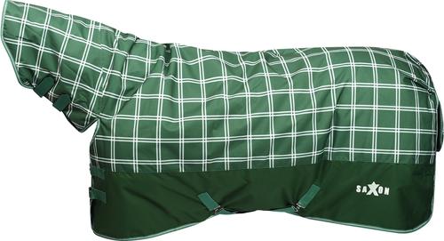Show full view: Saxon Defiant 1200D Combo Neck Medium Horse Turnout, Hunter Green/Plaid, 75-in slide 2 of 3
