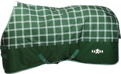 Saxon Defiant 1200D Standard Neck Medium Horse Turnout, Hunter Green/Plaid, 63-in slide 2 of 2