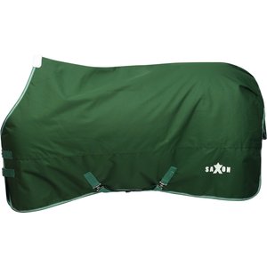 Saxon Defiant 1200D Standard Neck Medium Horse Turnout, Hunter Green/White, 75-in