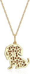 Scamper & Co 18K Yellow Gold Plated Sterling Silver Dachshund Pendant Necklace slide 2 of 5