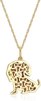 Show full view: Scamper & Co 18K Yellow Gold Plated Sterling Silver Dachshund Pendant Necklace slide 2 of 5