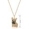 Show in main carousel: Scamper & Co 18K Yellow Gold Plated Sterling Silver French Bulldog Pendant Necklace slide 4 of 5