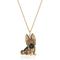 Show in main carousel: Scamper & Co 18K Yellow Gold Plated Sterling Silver German Shepherd Pendant Necklace slide 1 of 6