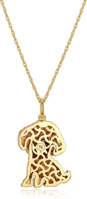 Show full view: Scamper & Co 18K Yellow Gold Plated Sterling Silver Poodle Pendant Necklace slide 2 of 5