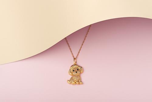 Show full view: Scamper & Co 18K Yellow Gold Plated Sterling Silver Poodle Pendant Necklace slide 5 of 5