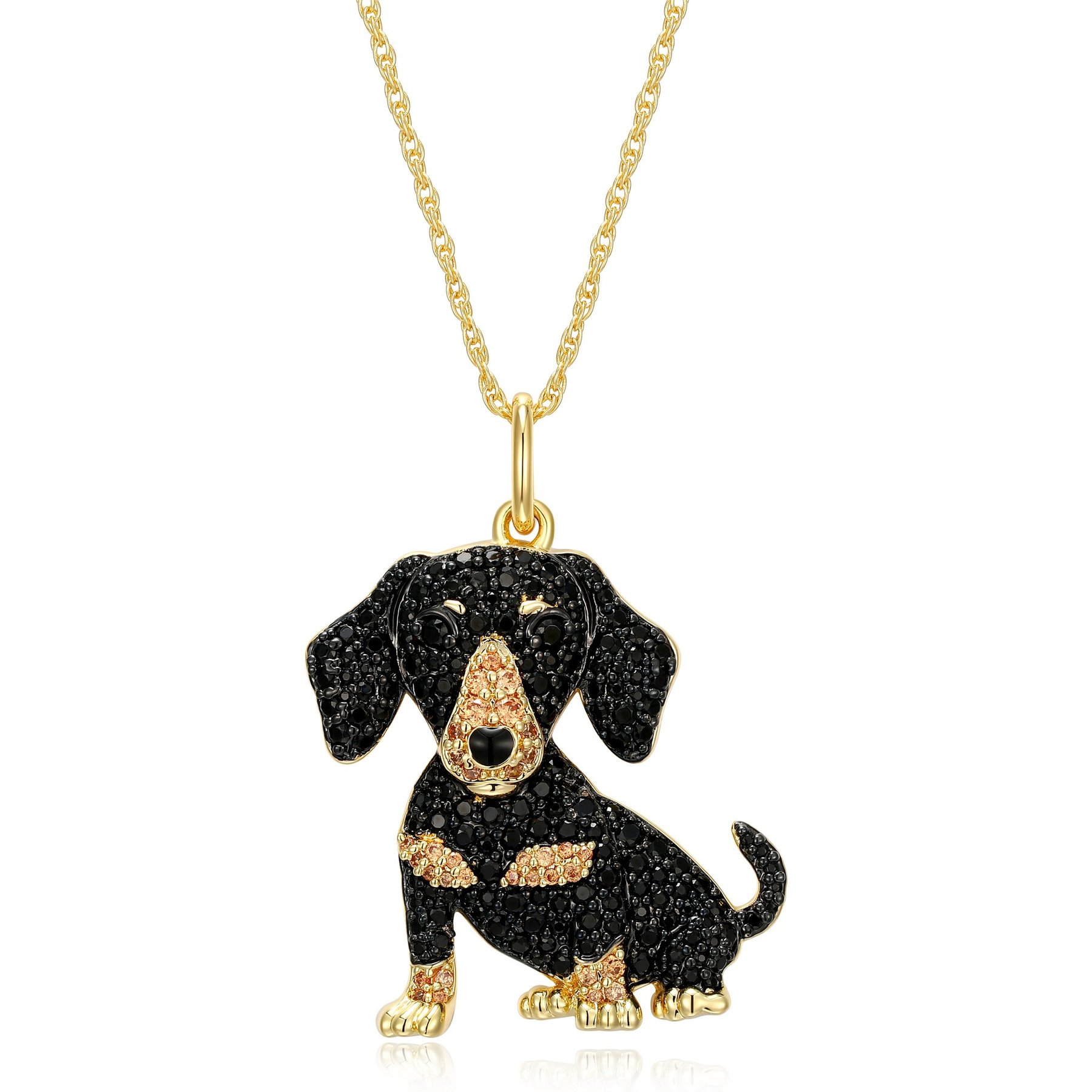 Scamper & Co Adult Dachshund Sterling Silver Pendant Necklace