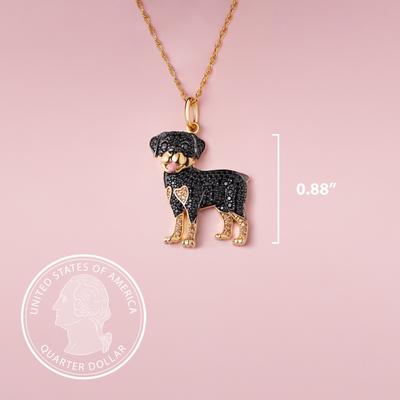 Show full view: Scamper & Co Athletic Rottweiler Sterling Silver Pendant Necklace slide 3 of 3