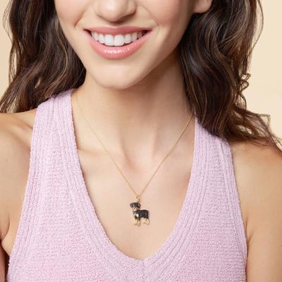 Show full view: Scamper & Co Athletic Rottweiler Sterling Silver Pendant Necklace slide 2 of 3