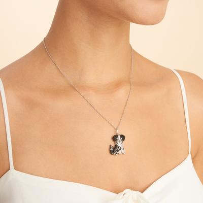 Show full view: Scamper & Co Australian Shepherd Sterling Silver Pendant Necklace slide 2 of 3