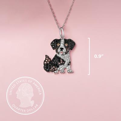 Show full view: Scamper & Co Australian Shepherd Sterling Silver Pendant Necklace slide 3 of 3