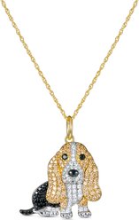 Scamper & Co Basset Hound Sterling Silver Pendant Necklace